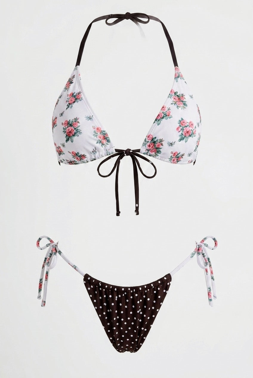 Pharıssa Desenli Halter Bikini Takımı