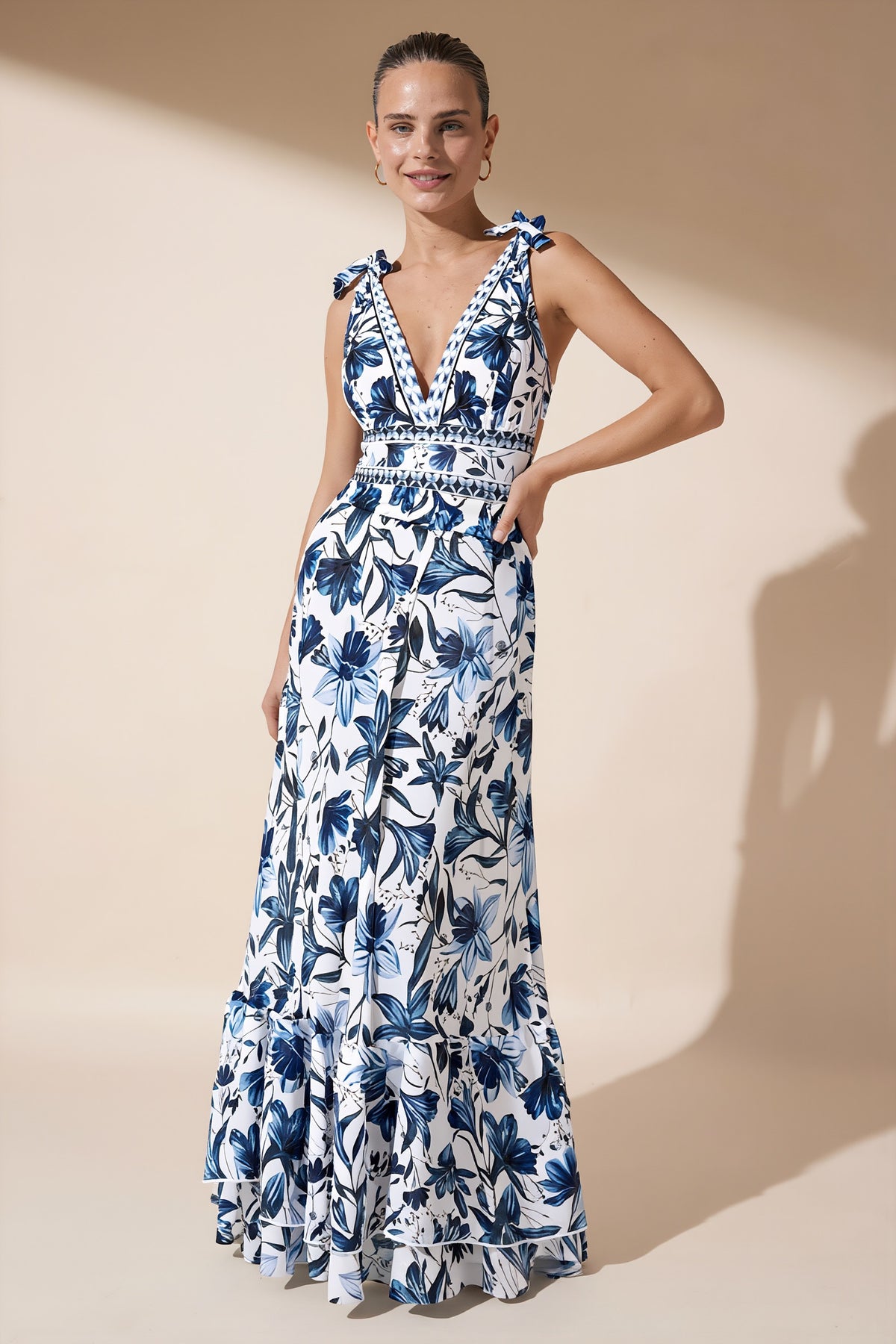 Pharıssa Azure Bloom Beach Set