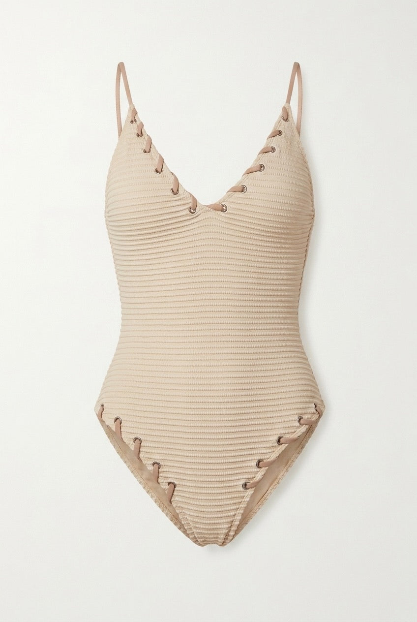 Pharıssa Elegant Solid Bikini One Piece Set