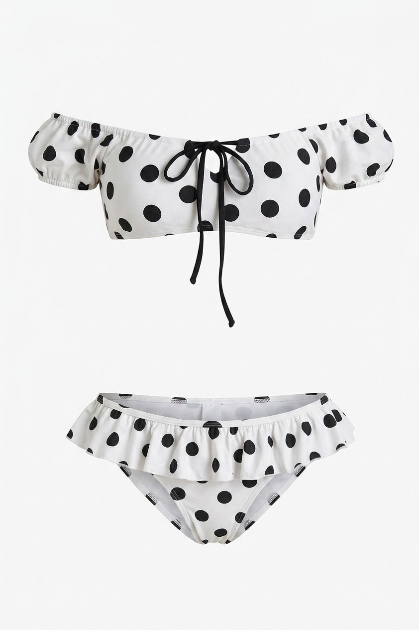 Pharıssa Retro Puantiyeli Bikini Takımı