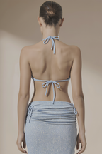 Pharıssa Bebe Mavisi Güllü Bikini Takımı