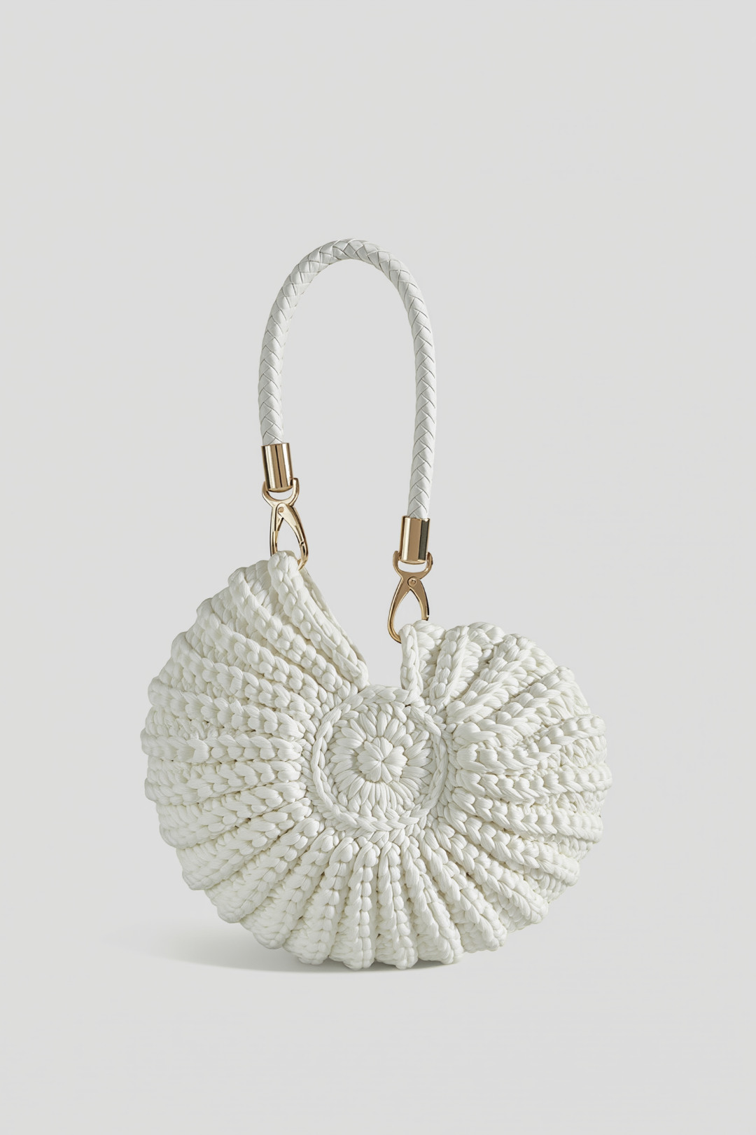 Pharıssa Crocheted Conch-Shaped Handbag