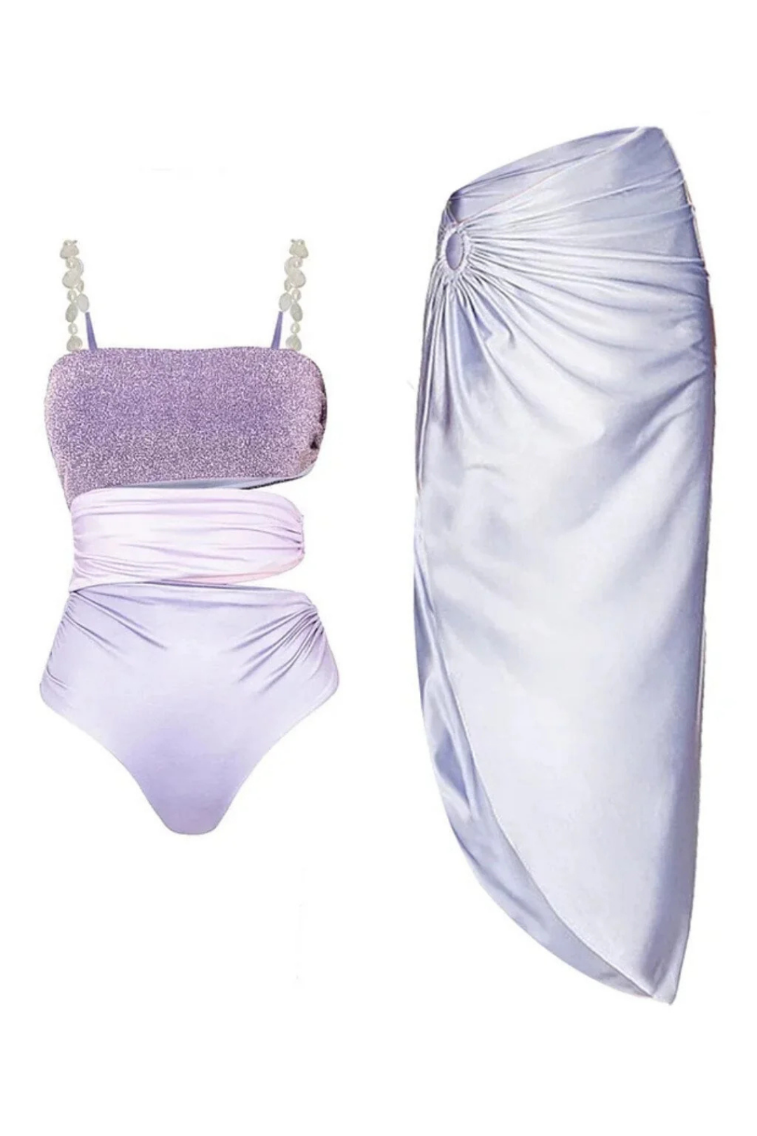 Pharıssa Pearl Lavender Riviera Mayo & Pareo Takım