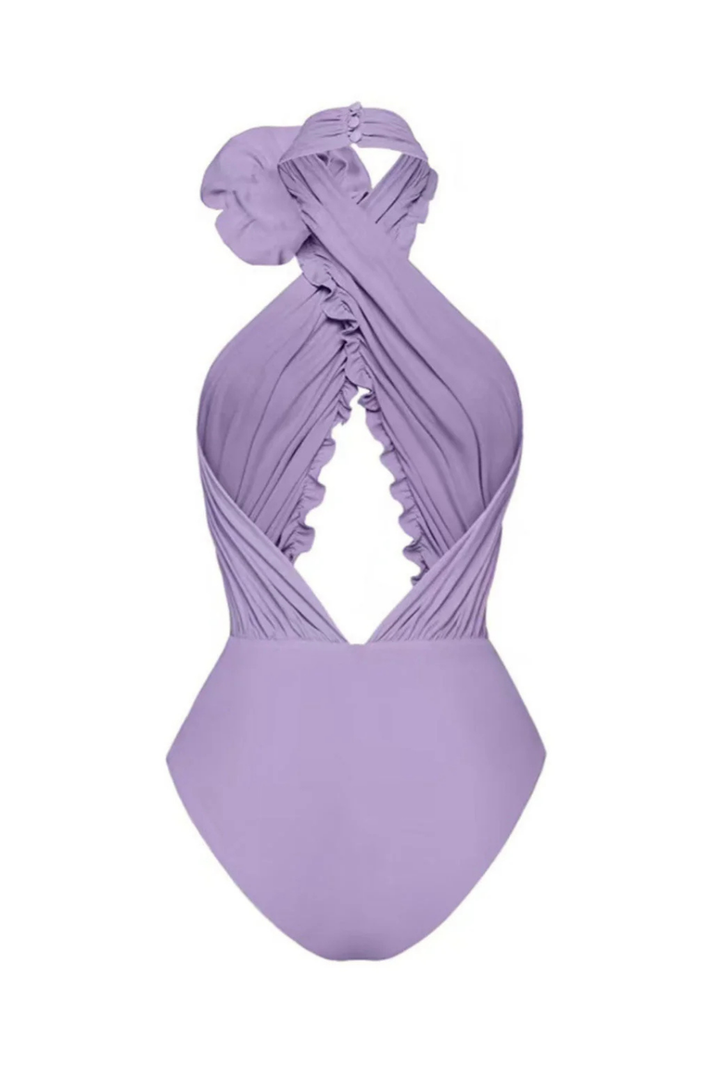 Pharıssa Mor 3D Çiçekli Mayo & Pareo Takımı