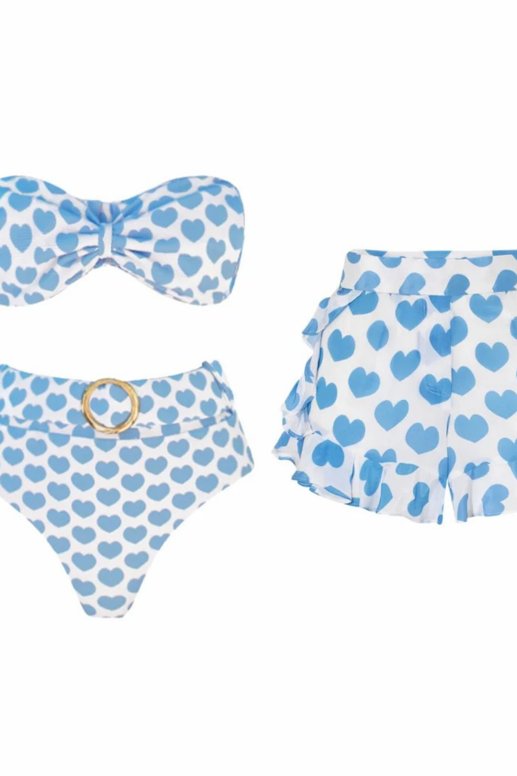 Pharıssa Kalp Desenli Bikini & Etek Takımı