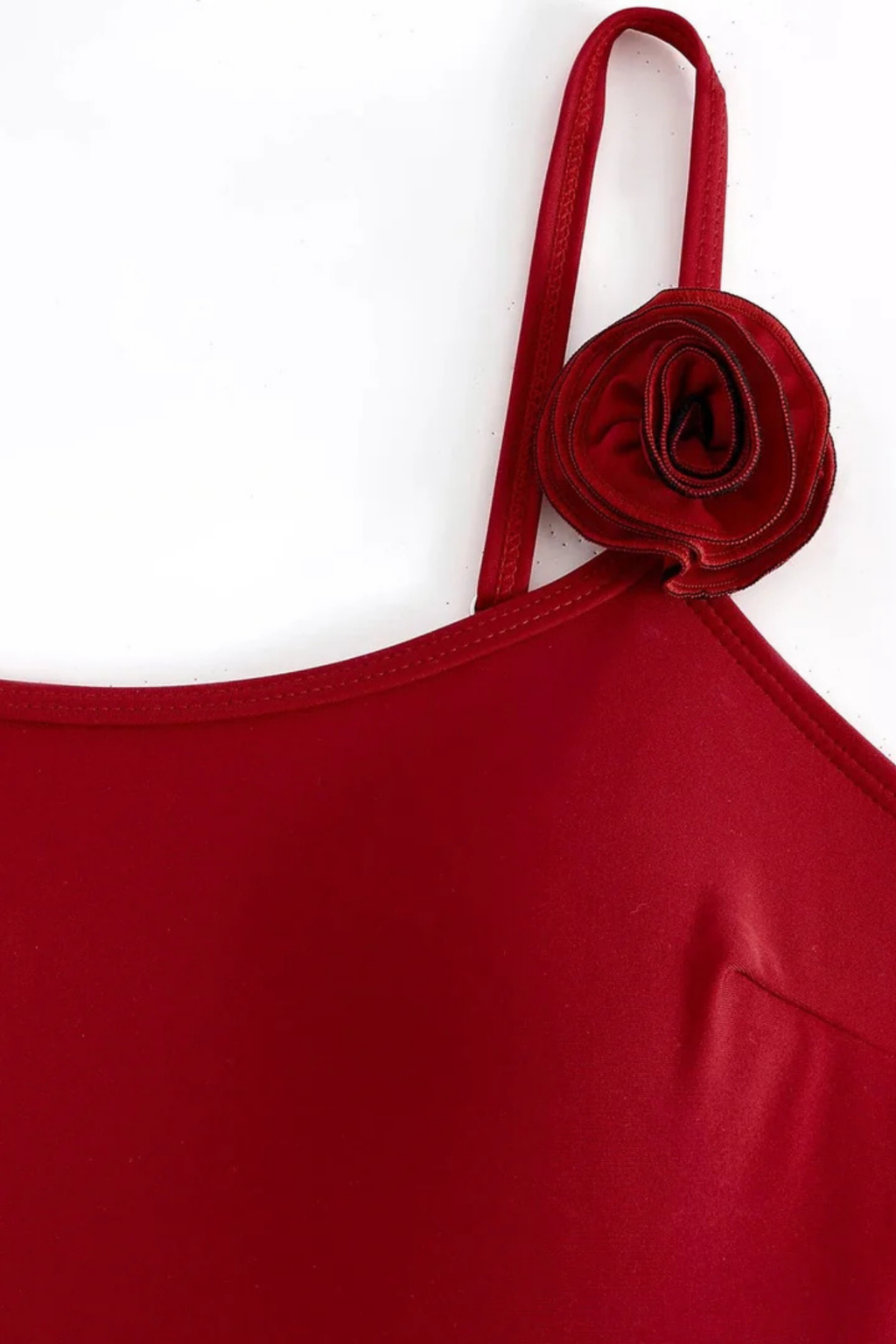 Pharıssa Kırmızı Volanlı Monokini & Etek Takımı