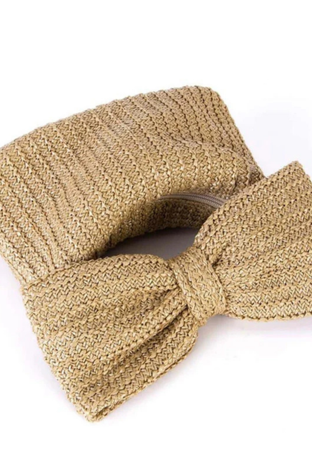 Pharıssa Fiyonk Detaylı Hasır Clutch Çanta
