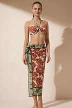 Pharıssa Çiçekli Bikini & Etek Takımı