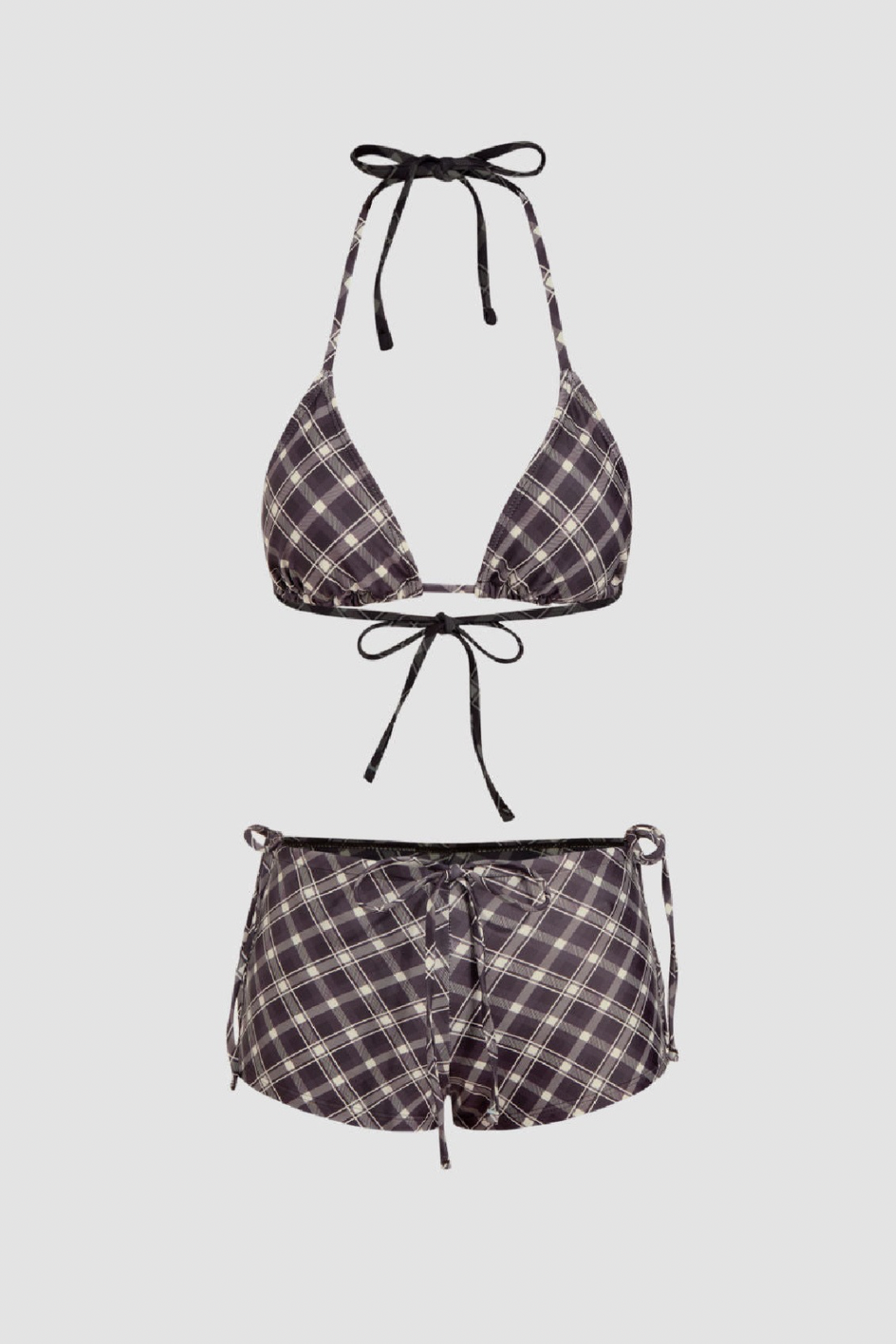 Pharıssa Damalı 3'lü Bikini Takımı