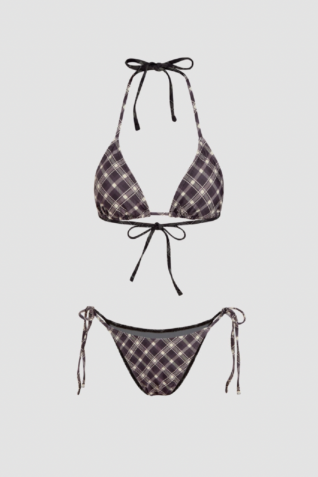 Pharıssa Damalı 3'lü Bikini Takımı