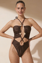Pharıssa Çapraz Halter Boncuklu Mayo