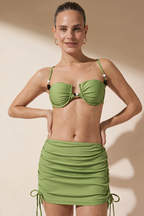 Pharıssa Boncuklu Büzgülü Bikini Takımı