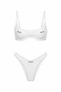 Pharıssa Düz Renk Bağcıklı Balenli Bikini Takımı