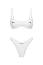 Pharıssa Düz Renk Bağcıklı Balenli Bikini Takımı