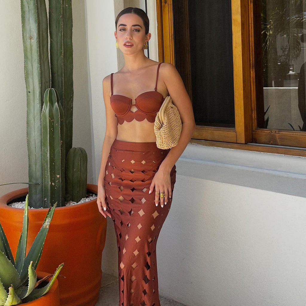 Pharıssa Romeo Bikini Top & Skirt Set