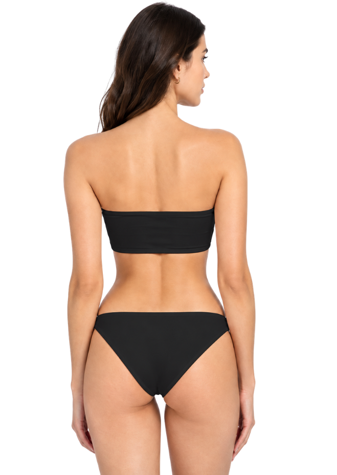 Pharıssa Noir Bandeau Bikini & Maxi Pareo Takımı