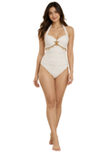 Pharıssa Ivory Starfish Halter Yaka Mayo