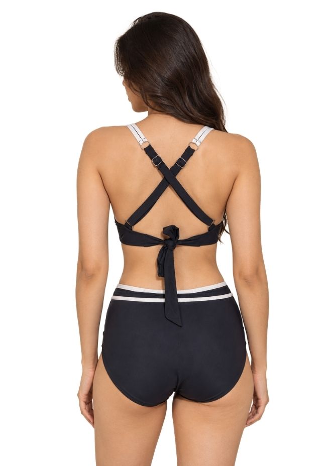 Pharıssa Noir Contrast Yüksek Bel Bikini Takımı