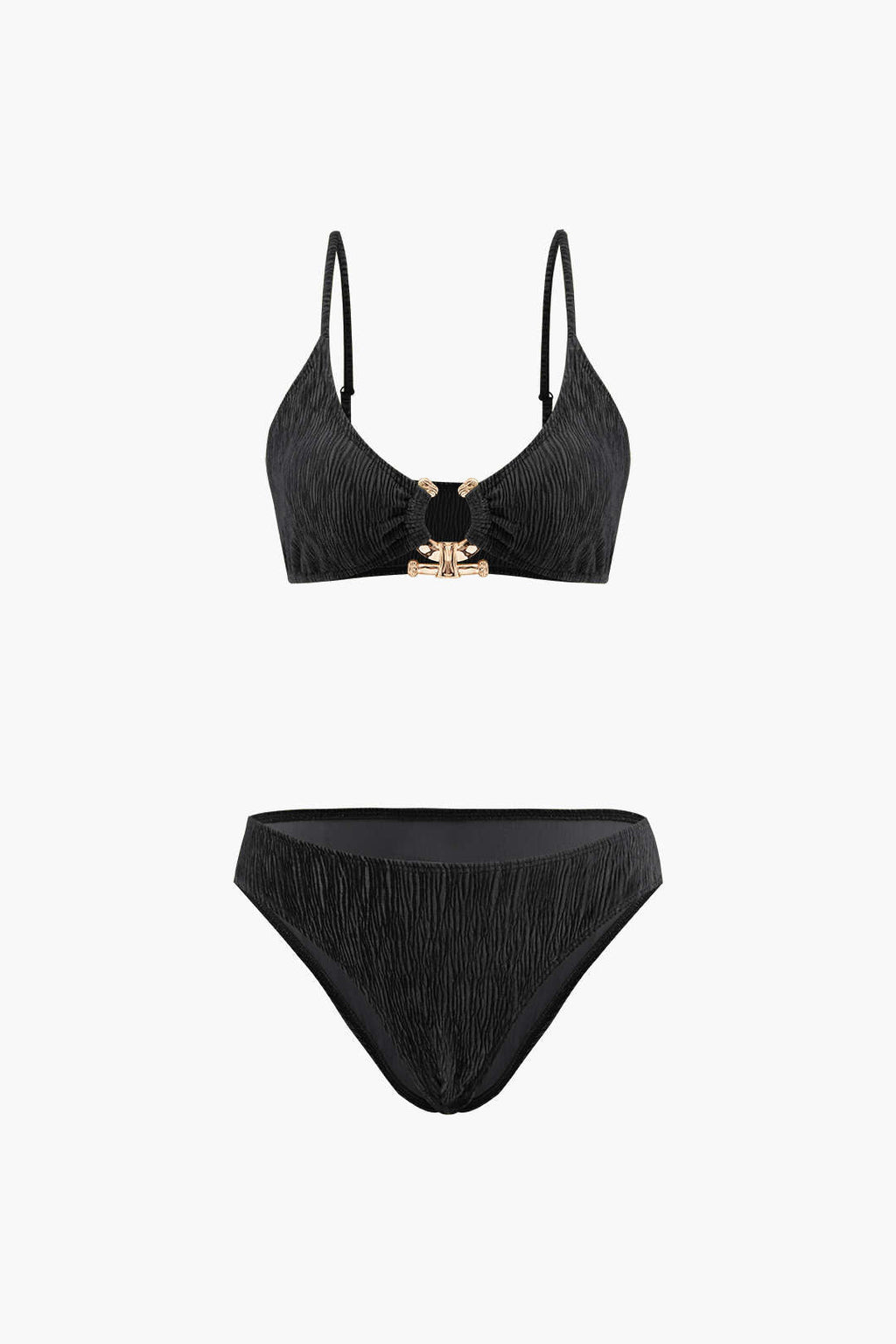 Pharıssa Yeşil Dokulu Bikini & Pareo Takımı