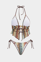 Pharıssa Bohem Desenli Bağlamalı Bikini Takımı