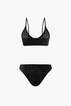 Pharıssa Yeşil Dokulu Bikini & Pareo Takımı