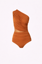 Pharıssa Kiremit Tek Omuz Bikini & Pareo Takımı
