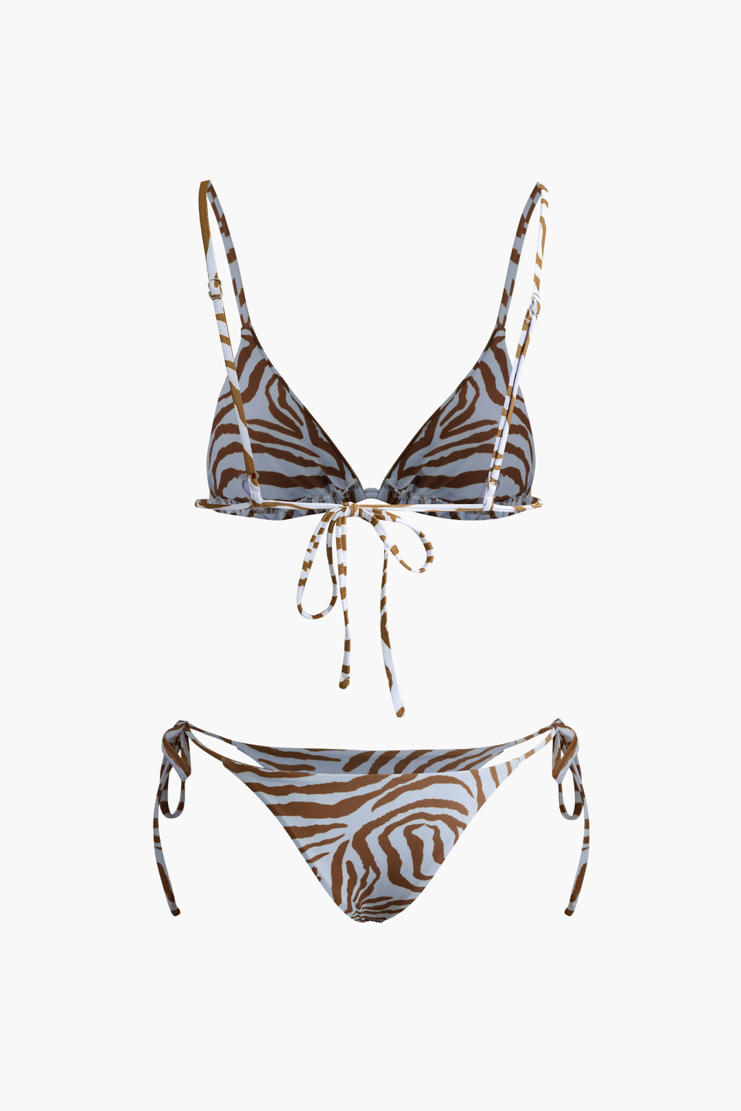 Pharıssa Golden Zebra Triangle Bikini