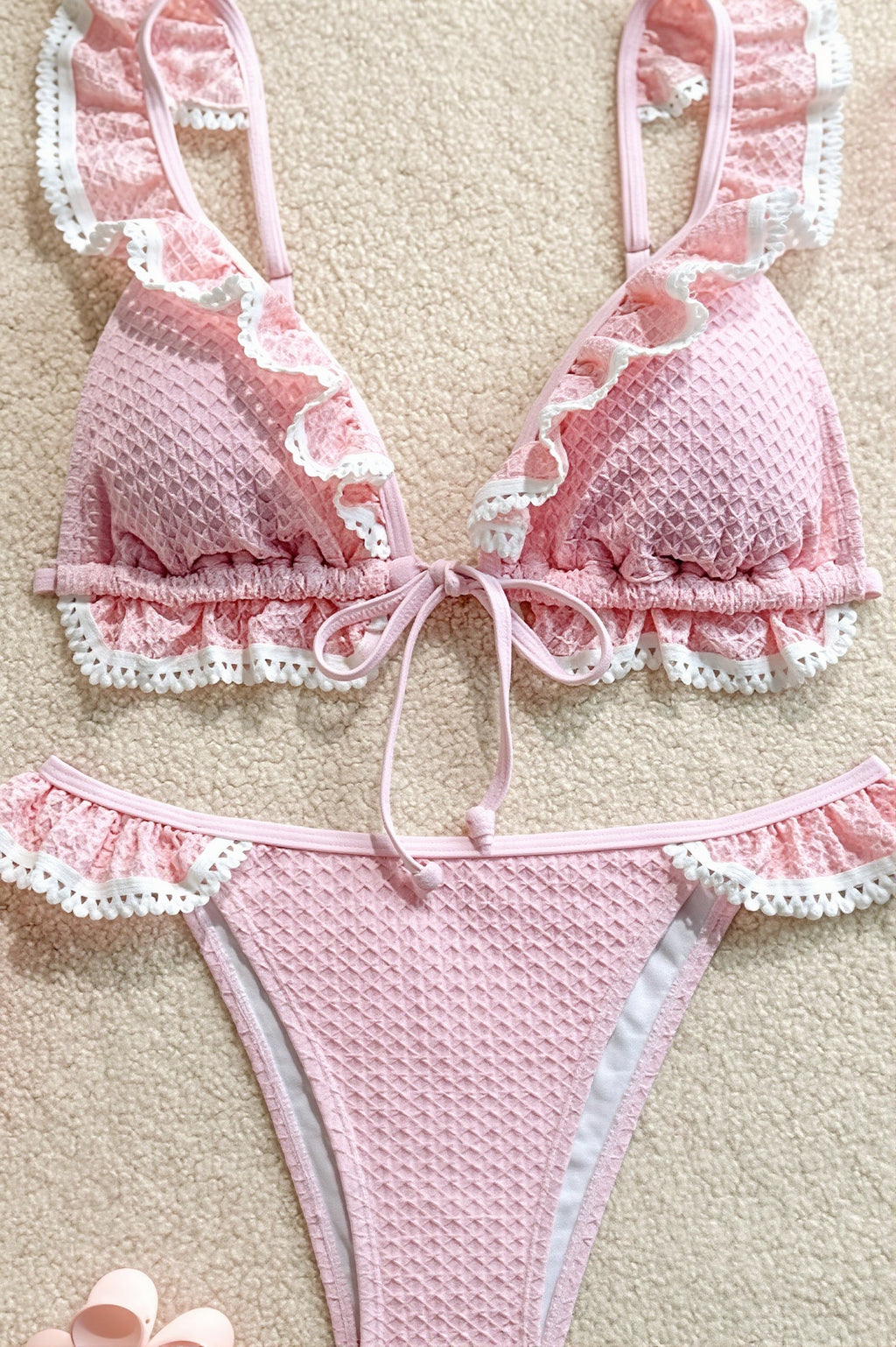 Pharıssa Dantelli Fırfırlı Bikini Takımı