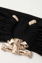 Pharıssa Siyah Gold Tokalı Bandeau Bikini
