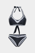 Pharıssa Siyah Beyaz Zikzak Biyeli Bikini
