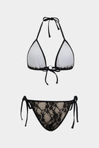 Pharıssa Dantelli Metalik Bikini Takımı
