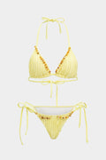 Pharıssa Büzgü İpli Boncuklu Bikini Takımı