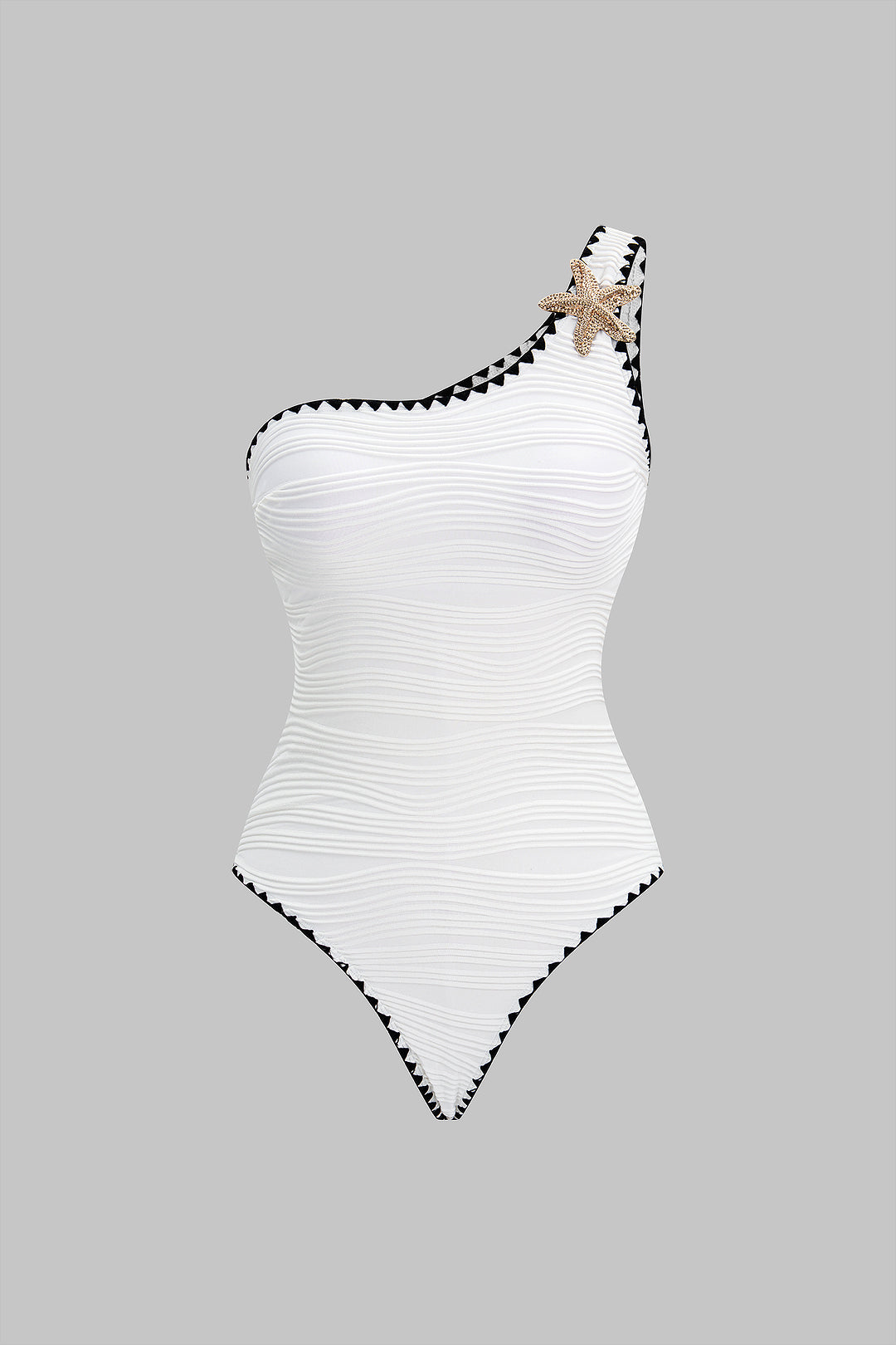Pharıssa Contrast Binding Metallic Tek Parça Mayo