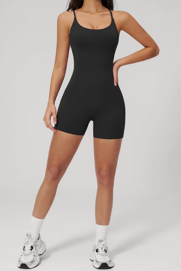 Pharıssa Electric Azure Sculpt Romper