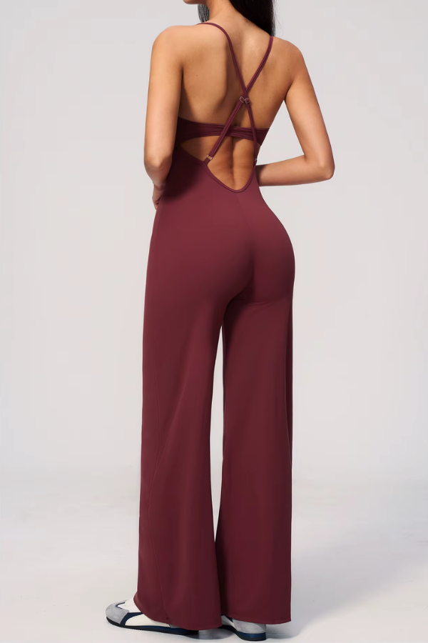 Pharıssa Ivory Flow Luxe Jumpsuit