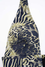 Pharıssa Leopar Desenli Halter Mayo