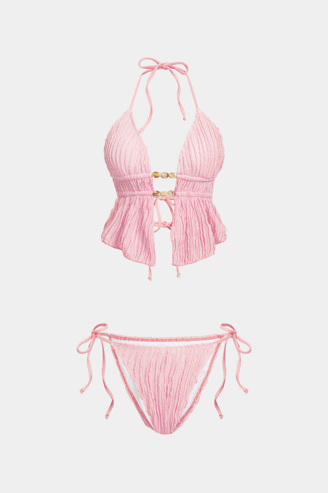 Pharıssa Halter Yaka Bağlamalı Bikini Seti