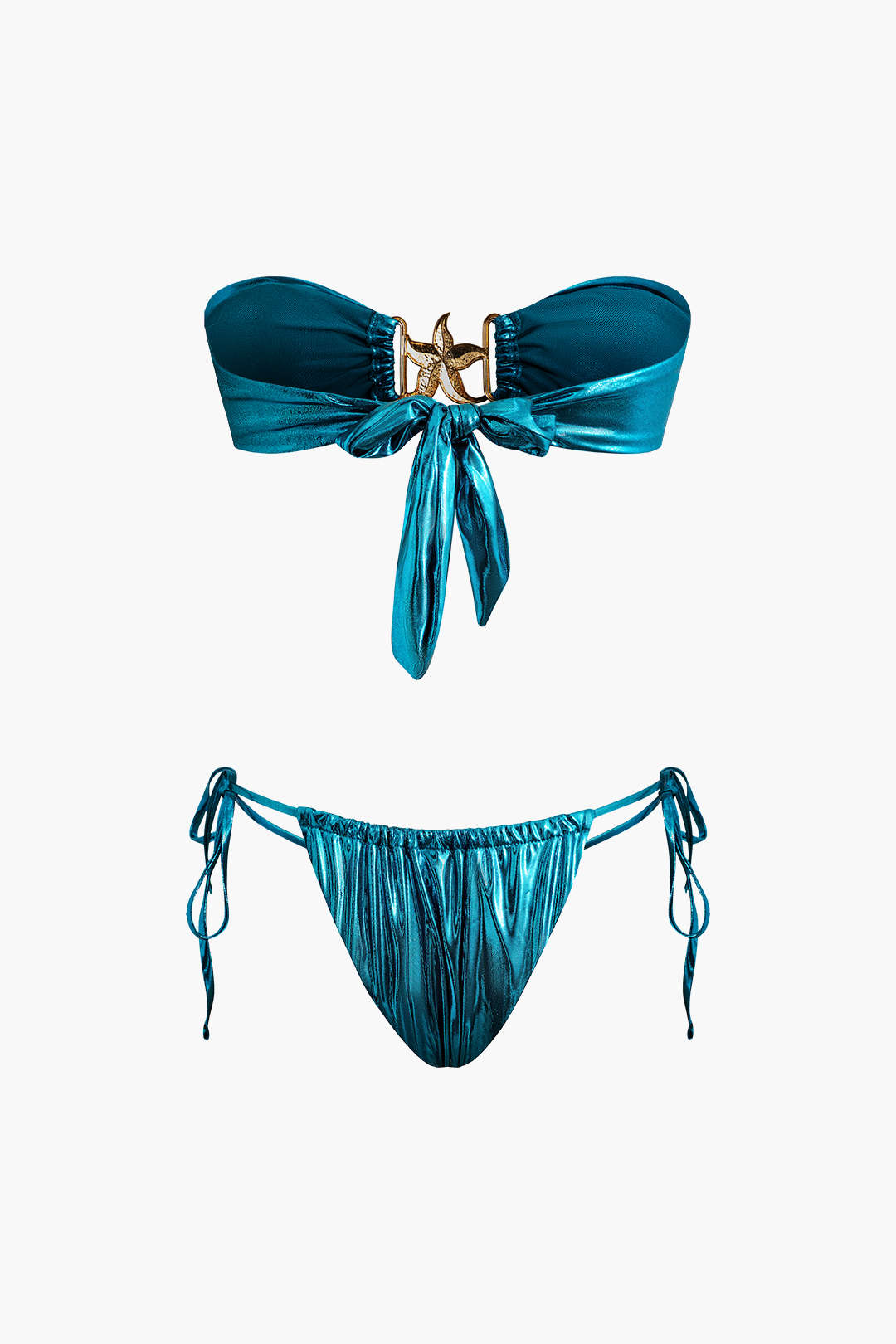 Pharıssa Ocean Star Metallic Bandeau Bikini