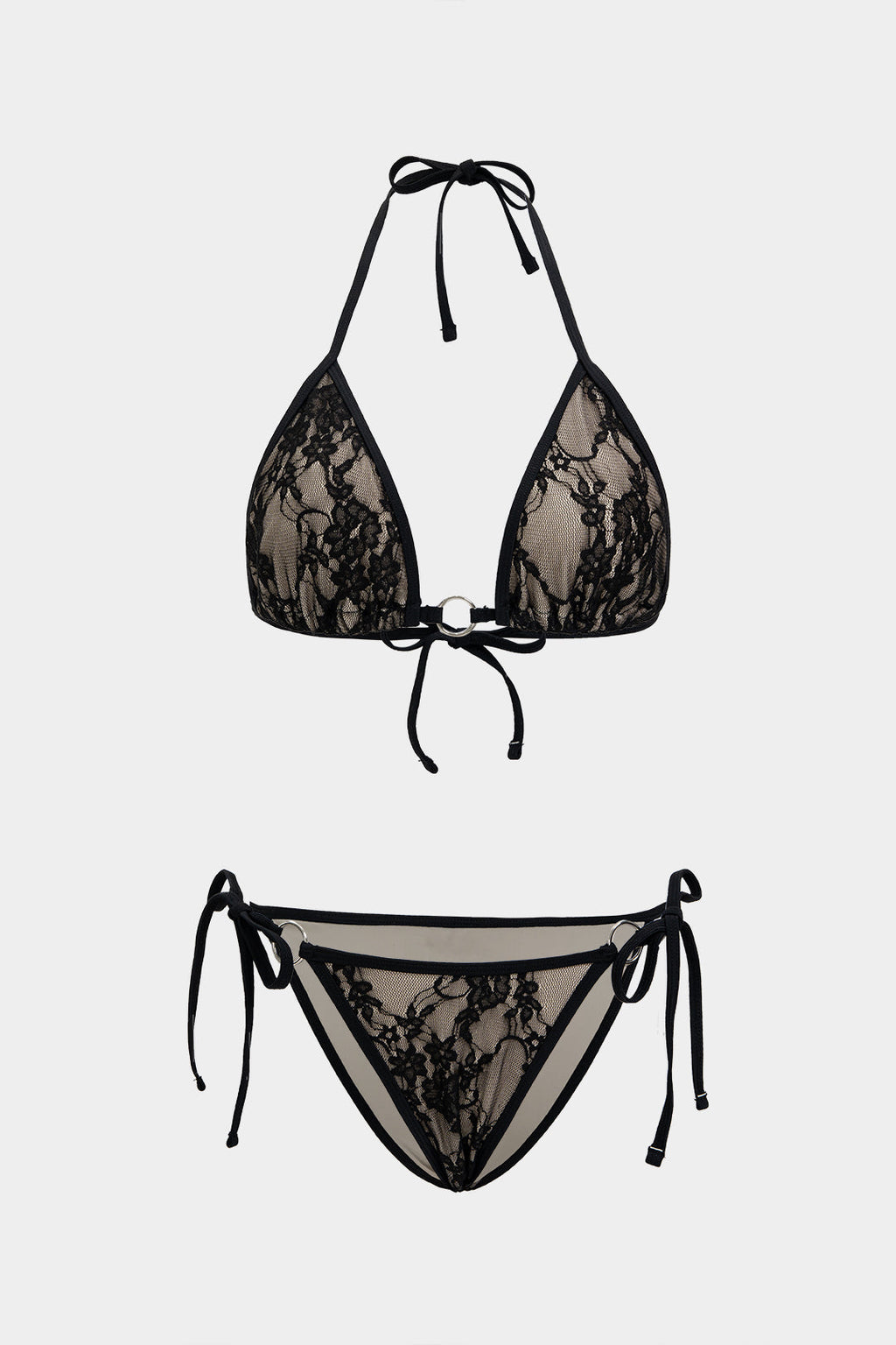 Pharıssa Dantelli Metalik Bikini Takımı
