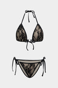 Pharıssa Dantelli Metalik Bikini Takımı