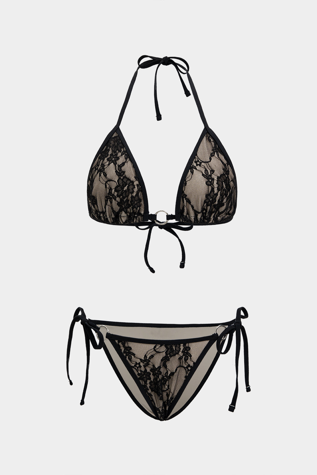 Pharıssa Dantelli Metalik Bikini Takımı