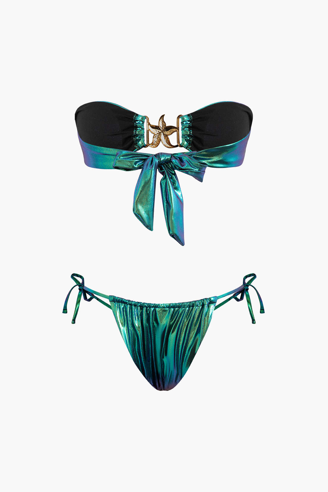 Pharıssa Ocean Star Metallic Bandeau Bikini