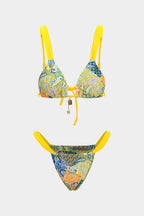 Pharıssa Şal Desenli Bağlamalı Bikini Takımı