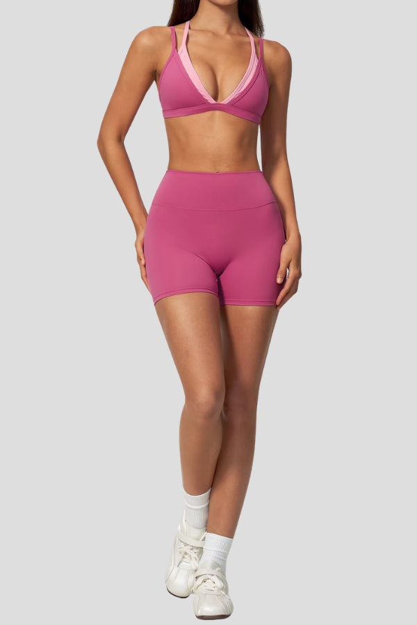 Pharıssa Navy Contrast Layer Sports Set