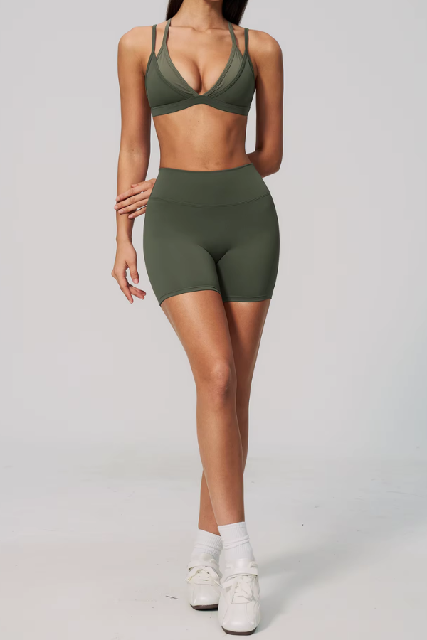 Pharıssa Navy Contrast Layer Sports Set