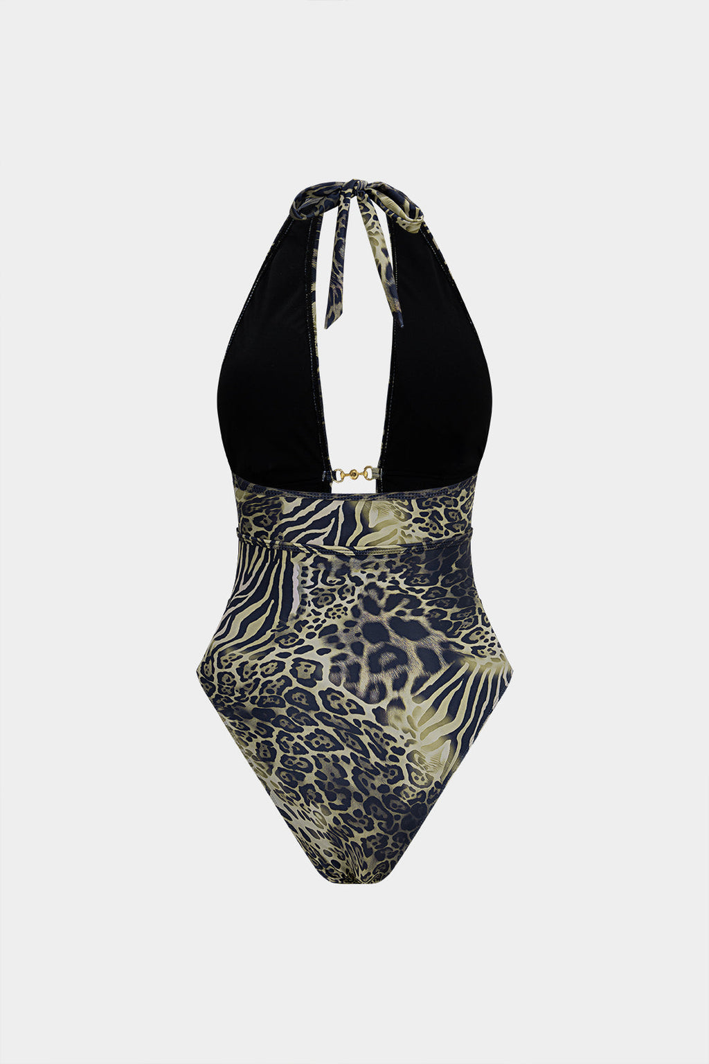 Pharıssa Leopar Desenli Halter Mayo