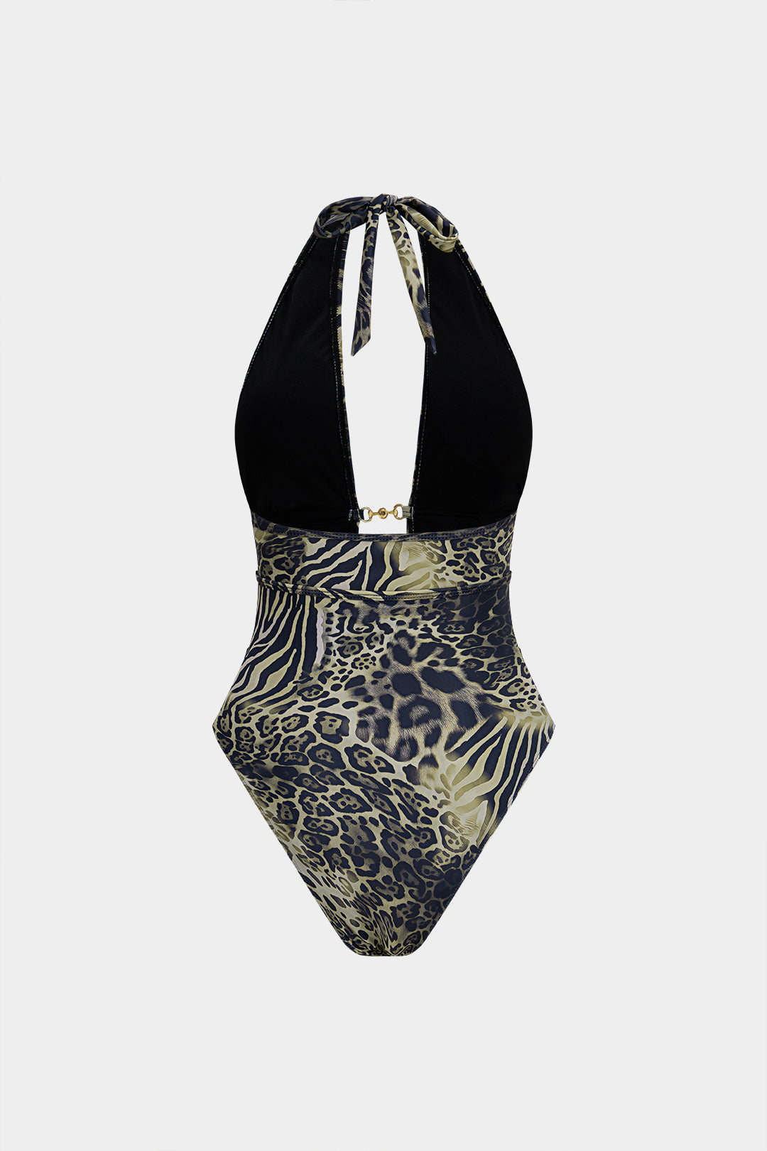 Pharıssa Leopar Desenli Halter Mayo