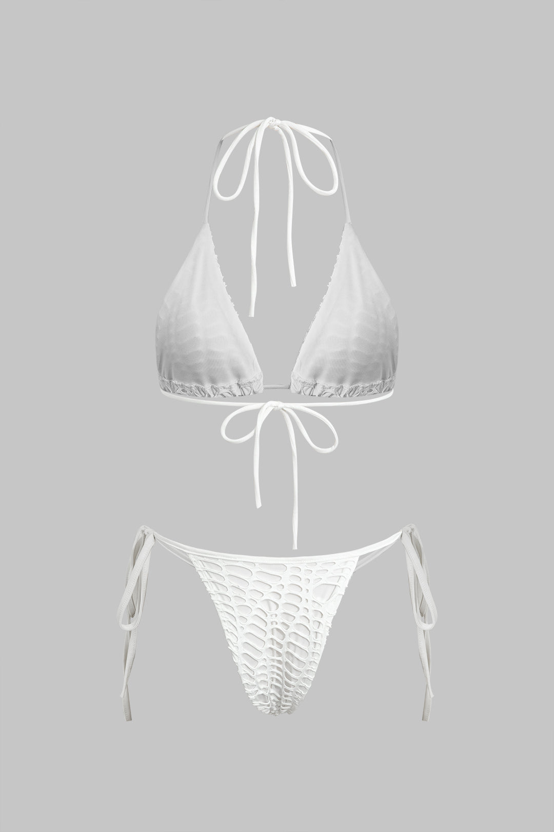 Pharıssa Beyaz Bikini & File Elbise Takımı