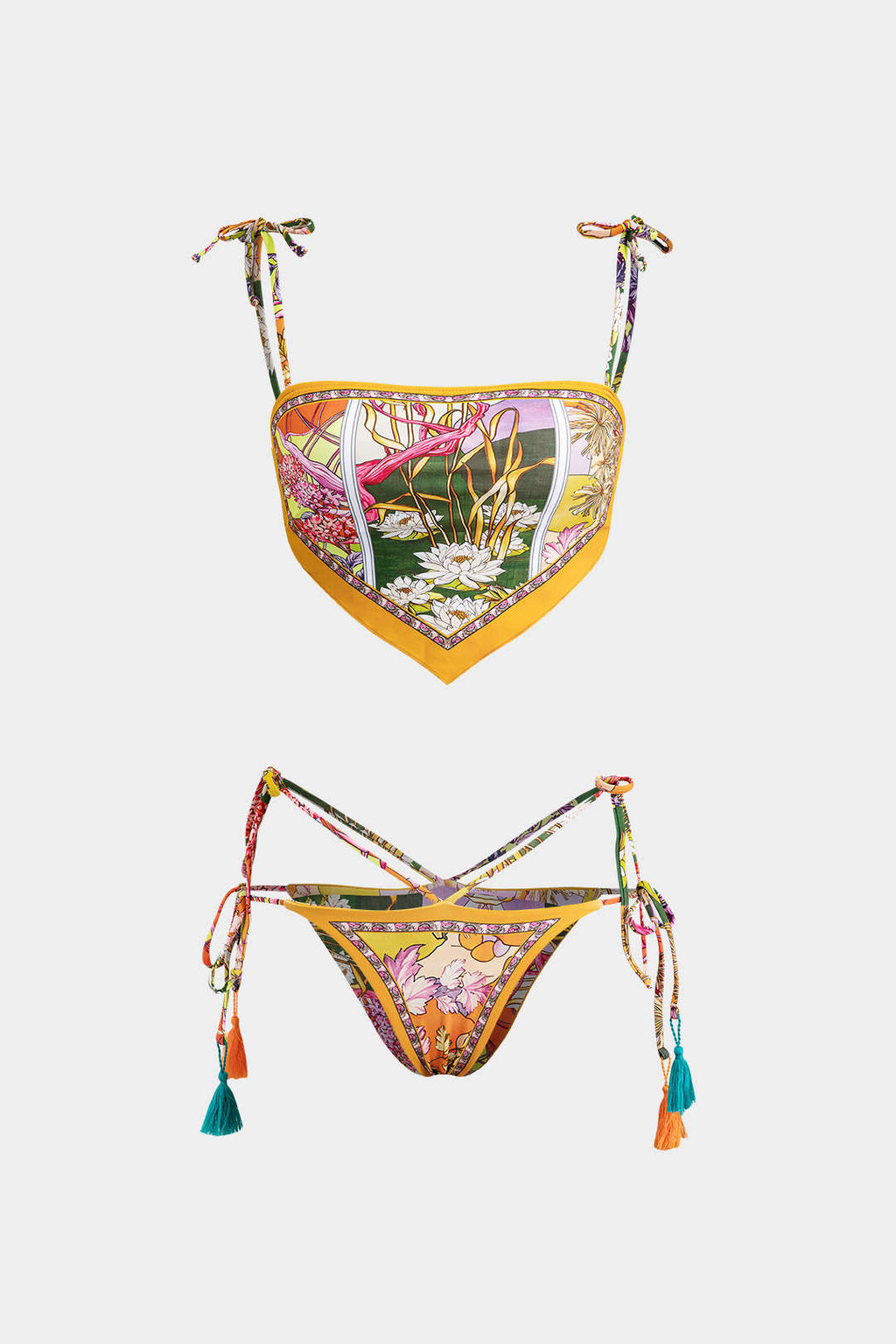 Pharıssa Tropikal Eşarp Bikini Takımı