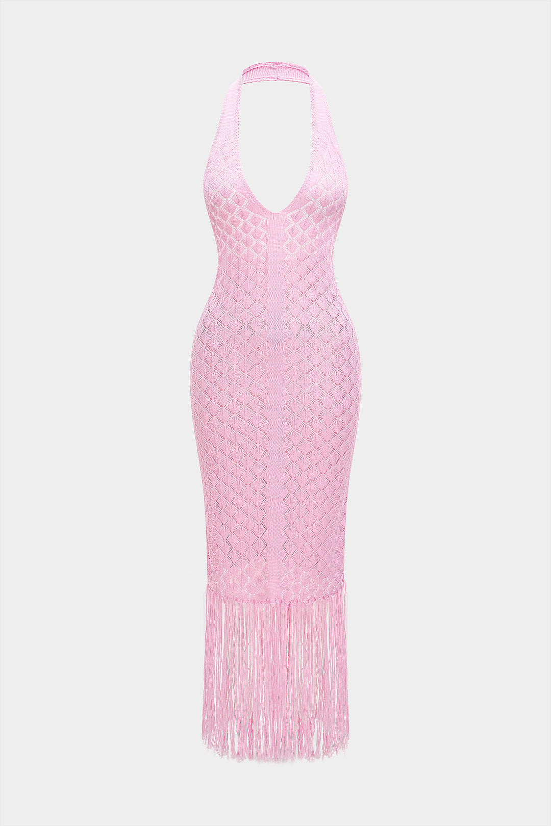 Pharıssa Blush Riviera Fringe Dress